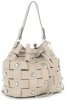 Vittoria Gotti Modna Torebka Skórzana Unikatowy Shopper Made in Italy Beżowa
